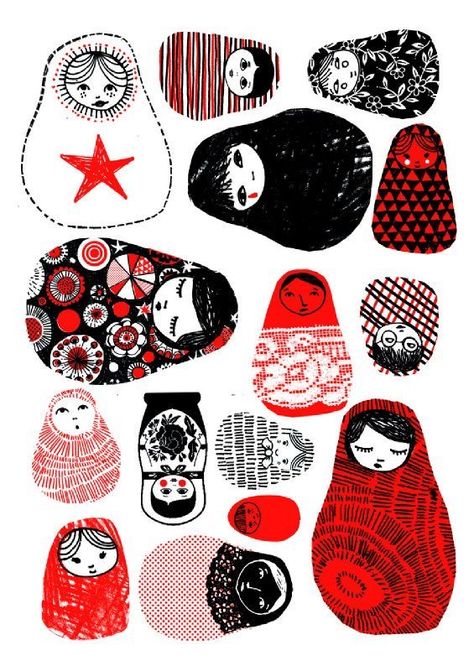 Russian Doll Illustration, Matryoshka Illustration, Matryoshka Doll Illustration, Minimalistic Drawings, Matryoshka Doll Art, Russian Design, Traditional Tattoo Designs, Doll Tattoo, Stacking Dolls