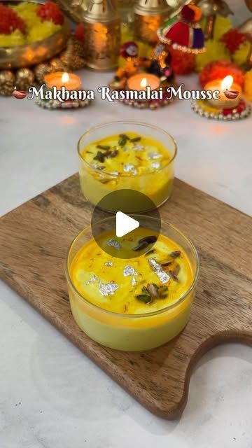 Rasmalai Mousse, Roasted Makhana, Diwali Food, Cardamom Powder, Indian Desserts, Paneer, Pistachio, Festival Season, Honey