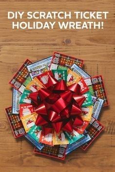 Lotto Ticket Wreath, Lottery Ticket Bouquet, Money Gifting, Lottery Ticket Gift, Plate Wreath, Ticket Ideas, Tricky Tray, Raffle Ideas, Do It Yourself Nails