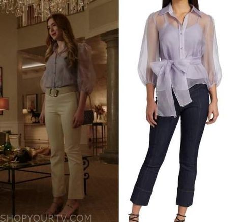 Dynasty Kirby Outfits, Dynasty Kirby, Dynasty Closet, Dynasty Outfits, Dress Guide, Sheer Blouse, Season 4, Kirby, Dream Closet