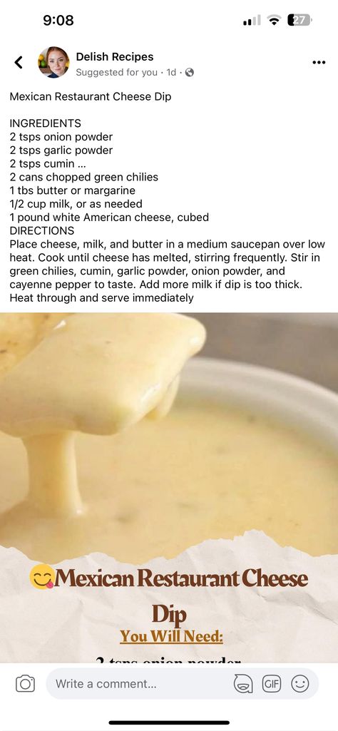 White Cheese Dip Mexican Restaurant Cheese Dip, Restaurant Cheese Dip, Mexican Cheese Dip, White Queso Recipe, White Cheese Dip Recipe, Mexican White Cheese Dip, Cheese Dip Mexican, White Cheese Dip, White Queso Dip