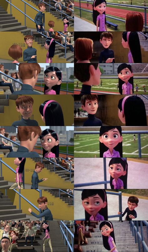 The Incredibles 1 and 2 Violet Parr And Tony Rydinger, Violet And Tony The Incredibles, Tony Incredibles, Violet X Tony, Incredibles Fan Art, Tony Rydinger, The Incredibles Fanart, Incredibles Fanart, Violet The Incredibles