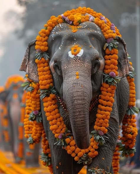 Elephant World, Asian Elephant Photography, Majestic Elephant, Painted Elephants Of India, Elephants In India, Indian Elephant Statue, Indian Elephant, Indian Decor, Graphic Resources