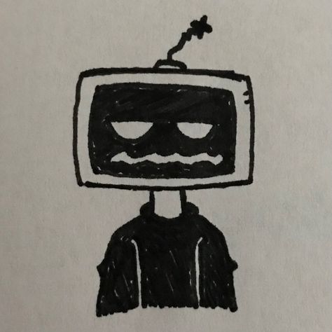 Tv Face Drawing, Edgy Sketches, Punk Drawing, Creative Drawings, Naruto Sketch Drawing, Art Tools Drawing, Easy Doodles Drawings, Graffiti Drawing, Easy Drawings Sketches