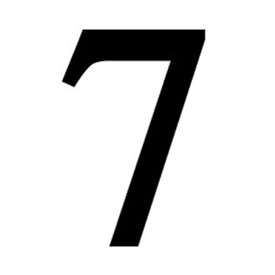 Seven Number, Iron House Numbers, Number Seven, Metal House Numbers, Metal House, American Craftsman, Address Numbers, Graphic Tshirt Design, Number 7