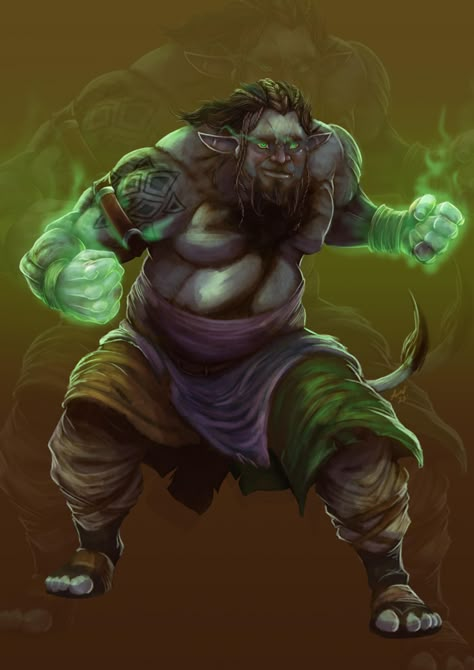 Firbolg Monk, Monk Dnd, D D Character Ideas, Alien Concept Art, Concept Art Character, Dungeons And Dragons Characters, Dnd Art, Dungeons And Dragons Homebrew, Modern Fantasy