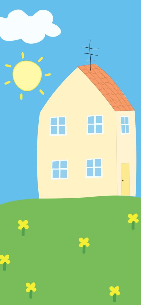 Peppa Pig House Wallpaper for Phone - Aesthetic Peppa Pig Wallpaper Peppa Pig House Wallpaper, Peppa Pig Background, Peppa Pig Imagenes, Heo Peppa, Peppa Pig House, George Peppa, Peppa Party, Pepper Pig, Peppa Pig Wallpaper