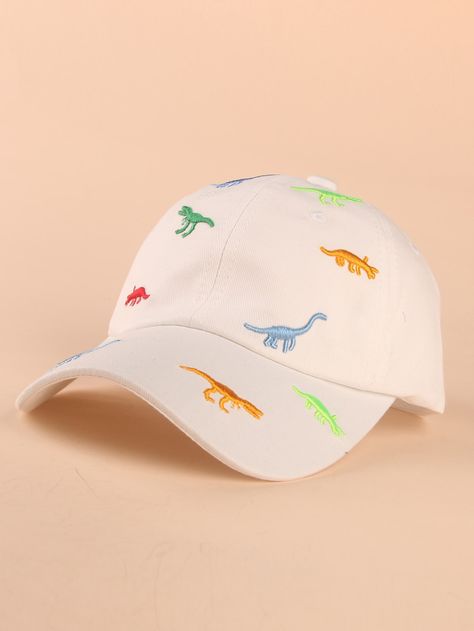 White Baseball Hat, Pola Topi, Girls Sun Hat, Kids Baseball Caps, Old Navy Kids, Girl Dinosaur, Base Ball, Dinosaur Pattern, Cartoon Dinosaur