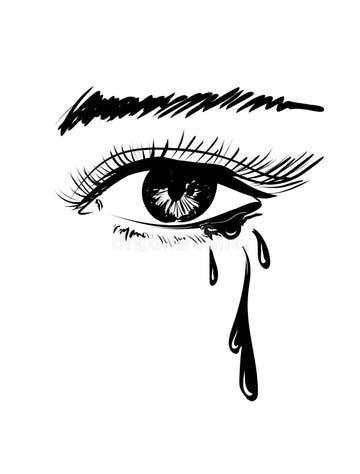 Vector Beautiful Illustration with Crying Eye. Black Illustratio Stock Vector - Illustration of japanese, isolated: 117703397 Inch Tattoo, Crying Eyes, Tears Art, Tears In Eyes, Black Illustration, Eye Illustration, Watery Eyes, Lord Shiva Hd Wallpaper, Cartoon Wallpaper Hd