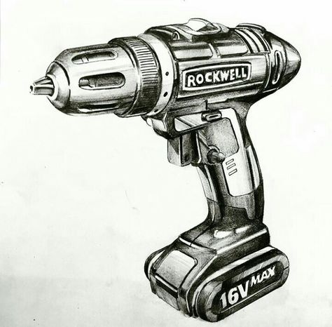 Machine Drawing, Drill Machine, Industrial Design Sketch, Drilling Machine, Still Life Drawing, Realistic Art, My Sketchbook, Life Drawing, Pencil Sketch