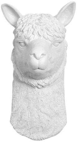 White Faux Taxidermy Llama Alpaca Head Wall Mount #ad #llama #taxidermy Faux Taxidermy Nursery, White Faux Taxidermy, Llama Decor, Llama Nursery, Llama Arts, Contemporary Wall Sculptures, Fake Animals, Chic Nursery, Llama Alpaca