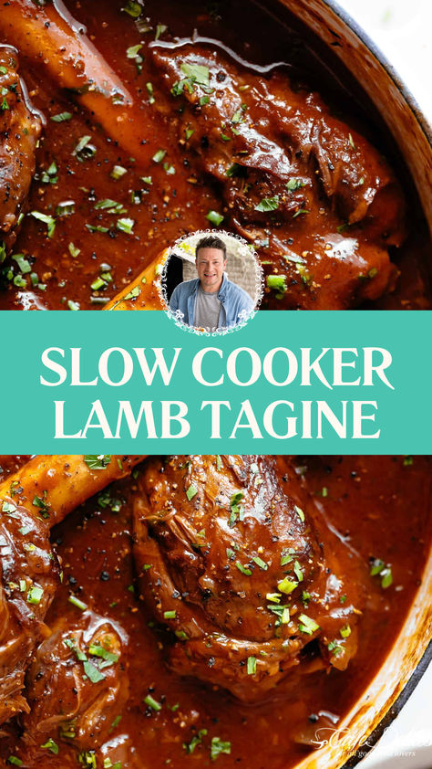 Jamie Oliver Slow Cooker Lamb Tagine Jamie Oliver Slow Cooker Recipes, Moroccan Lamb Recipes, Slow Cooker Tagine, Lamb Tagine, Ground Lamb Slow Cooker Recipes, Slow Cooker Tagine Recipes, Ras Al Hanout, Lamb Shoulder Recipes Slow Cooker, Slow Cooker Lamb Stew