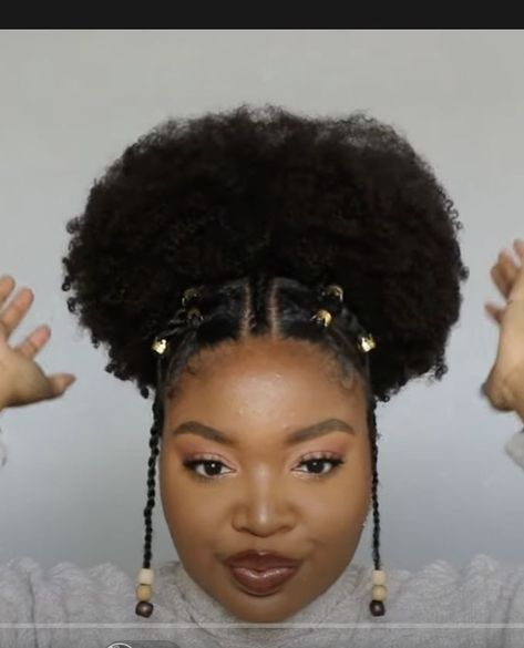 Rubber Band Hairstyles Natural Hair, Band Hairstyles, Rubber Band Hairstyles, Short Afro Hairstyles, Hair Twists, Afro Braids, Hairstyles Natural Hair, Estilo Kylie Jenner, Protective Hairstyles For Natural Hair