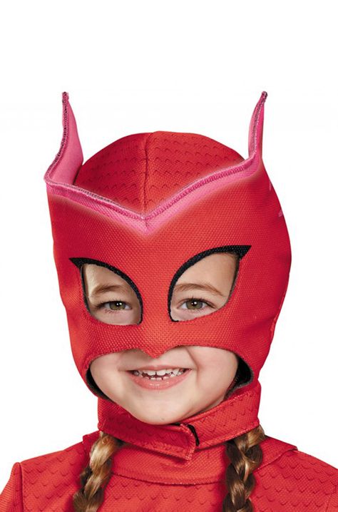 Check out the deal on Owlette Deluxe Mask - FREE SHIPPING at PureCostumes.com Owlette Mask, Pj Masks Owlette, Chucky Costume, Luxury Powder, Halloween Costume Mask, Bride Of Chucky, Children's Mask, Toddler Costumes, Costume Mask