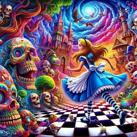 Creepy Alice In Wonderland Art, Alice In Wonderland Drawings Trippy Easy, Trippy Backgrounds, Alice In Wonderland Trippy, Alice In Wonderland Trippy Drawing, Trippy Alice In Wonderland Art, Alice In Wonderland Artwork, Alice In Wonderland Drawings, Alice In Wonderland Aesthetic