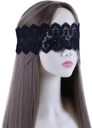 Bonnie Z. Leonardo Women Mysterious Black Lace Masks Lace Blindfold Eye Mask Lace Masks, Lace Blindfold, Lace Eye Mask, Lace Mask, Eye Cover, Eye Black, Black Lace, Eye Mask, Shoes Jewelry