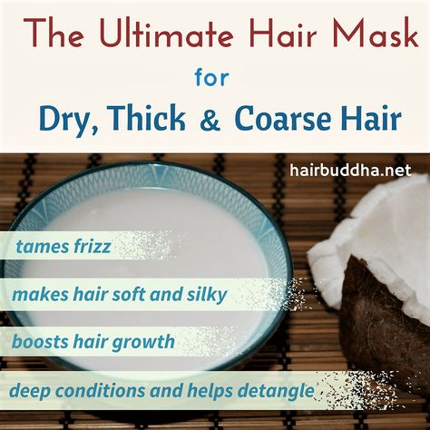 Coconut milk is a natural hair conditioner for dry coarse hair. It leaves hair soft, silky and bouncy in minutes. Here's how to use Coconut Milk Hair Mask, Coconut Milk For Hair, Homemade Conditioner, Thick Coarse Hair, Natural Hair Conditioner, Course Hair, Hair Mask For Damaged Hair, Coconut Oil Hair Mask, Hydrating Hair Mask