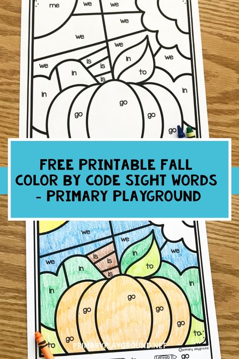 Halloween Color By Sight Word Free, Editable Color By Sight Word Free, Sight Word Coloring Pages Free, Color By Sight Word Free Printables, Second Grade Sight Words, Sight Word Coloring, Sight Word Fun, Sight Words Printables, Dolch Words