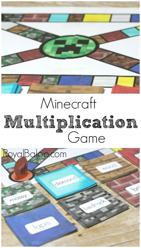 Minecraft Multiplication Game - Free printable multiplication game for practicing multiplication facts. Minecraft Multiplication, Multiplication Games Free, Multiplication Game, Teaching Multiplication, Multiplication Practice, Multiplication Games, Math Multiplication, Unit Studies, Third Grade Math