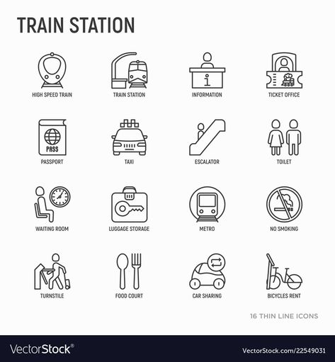 Train Station Sign, Office Toilet, Deer Vector, Pictogram Design, Light Bulb Vector, Train Station Architecture, Cross Vector, Ticket Office, Sign System