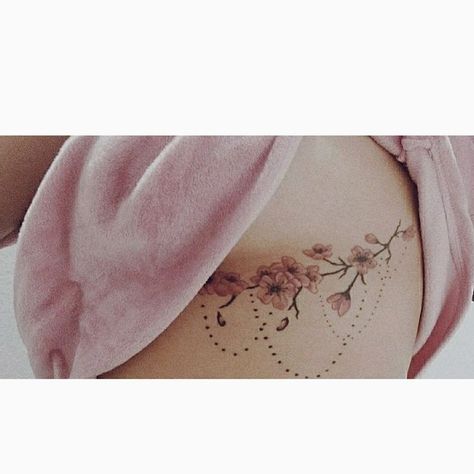 Cherry Blossom Side Tattoos Women, Almond Tree Tattoo, Almond Tattoo, Almond Flower Tattoo, Almond Blossom Tattoo, Wrap Around Ankle Tattoos, Wrist Tatoo, Flower Side Tattoo, Side Hip Tattoos