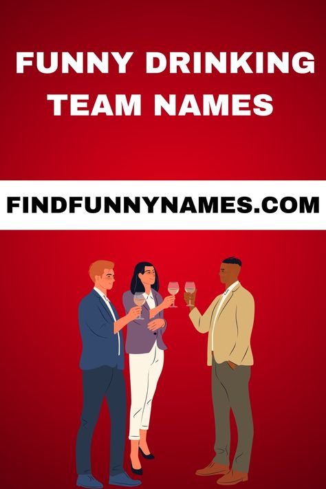 Introducing a hilarious collection of Funny Drinking Team Names, guaranteed to bring the laughter to your next social gathering! Whether you're participating in a pub crawl, beer pong tournament, or any boozy event, these catchy and clever team names will set the tone for a memorable night of fun and games. From punny plays on words to witty references, these names are sure to make you the life of the party. #CheersToThat #DrunkAndProud #LiquorLovers Team Names Ideas Clever, Drinking Team Names, Funny Drink Names, Beer Olympics Teams, Beer Pong Team Names, Funny Group Chat Names, Alcohol Puns, Volleyball Team Names, Pong Tournament