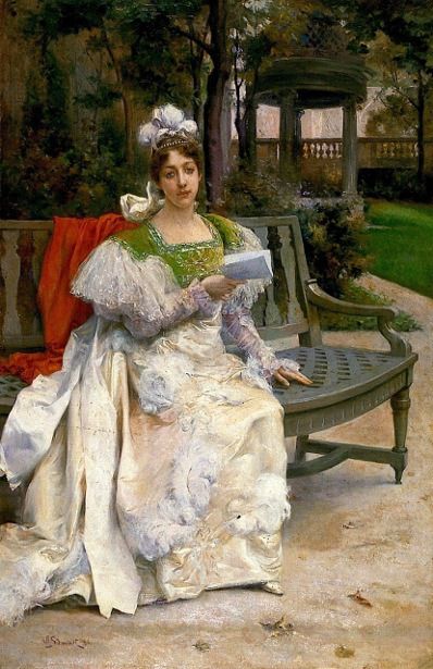 Julius LeBlanc Stewart, Woman In A Garden Famous Painters, Alfred Stevens, Maxfield Parrish, American Gallery, 1890s Fashion, Academic Art, European Dress, Famous Paintings, John Singer Sargent