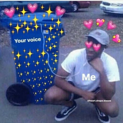 When you just love someone’s voice sm  | Pinterest: @miamiyaxo Heart Memes, Heart Meme, Crush Humor, Memes In Real Life, Current Mood Meme, Crush Memes, Cute Love Memes, Relationship Memes, Reaction Images