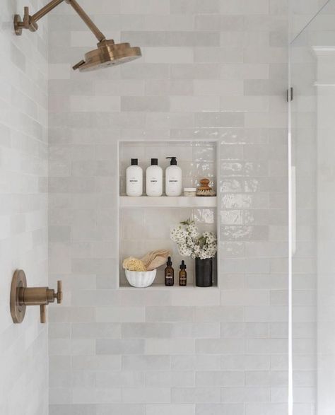 Shower Storage Ideas, New House Bathroom, Shower Storage, Master Bath Remodel, Upstairs Bathrooms, Shower Shelves, Small Details, House Bathroom, Bath Remodel