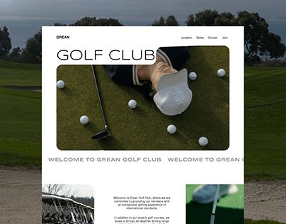 Golf Website Design, Website Design Minimalist, Accessories Website, Golf Range, Ui Inspiration, Web Layout, Design Ui, Golf Accessories, Web Design Inspiration