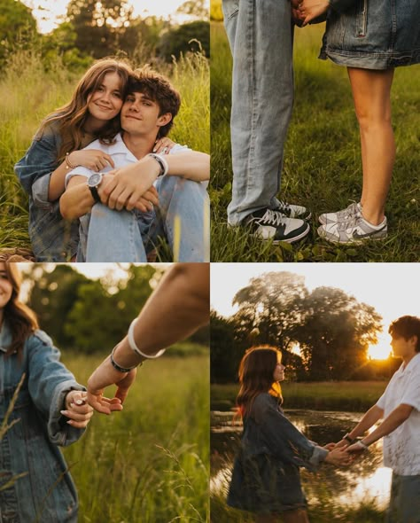 teagan + seth 🫶🏻🌤🎞🌾🌼 Honestly…these speak for themselves. CUTIES. . . . #couplesphotography #couples #couplesphotographer #ontariocouplesphotographer #ontariophotographer #photographer #blythphotographer #goderichphotographer #blythcouplesphotographer #goderichcouplesphotographer #candid #candidcouplesphotos #clintonphotographer #engaged #engagement #engagementphotos #engagementphotographer #ontarioengagementphotographer #goderichengagementphotographer #clintonengagementphotographer #huron... Fun Couple Shoot Ideas, Couple Poses Ideas Aesthetic, Couple Back To Back Reference, Couples Photoshoot Same Height, Summer Couples Photos, Photo Poses For Couples Casual, Themed Couples Photoshoot, Senior Picture Ideas Couples, Senior Pictures Couples