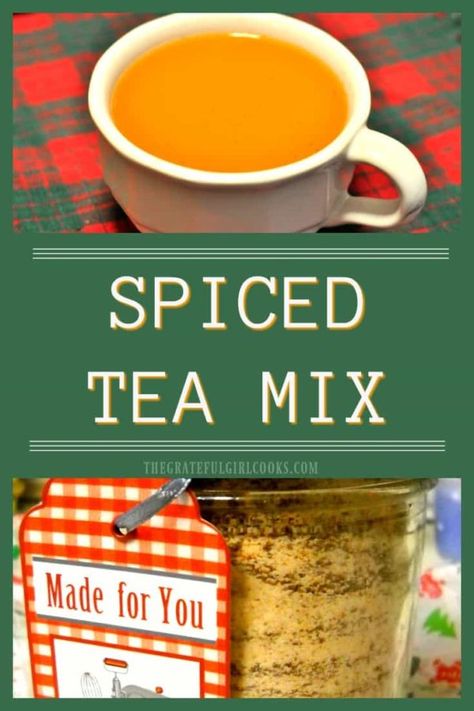 Sugar Free Spiced Tea Recipe, Orange Spice Tea Recipe, Russian Tea Recipe Tang, Spiced Tea Recipe With Tang, Friendship Tea Recipe, Recipes With Honey, Spice Tea Mix, Spiced Tea Recipe, Orange Spice Tea