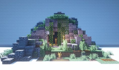 GoodtimeconnerMC on Instagram: “DAY 3!! #abuildaday I wanted to try out an RPG style cave entrance. i love RPG’s ima have to make a rpg map or server at some point!! •…” Cave House Entrance Minecraft, Minecraft Cave Entrance Design, Minecraft Cave Base Entrance, Minecraft Cave House Entrance, Minecraft Cave Entrance Ideas, Cave Entrance Minecraft, Minecraft Cave Builds, Minecraft Cave Entrance, Minecraft Cave House