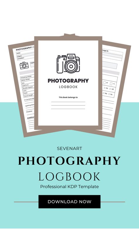 ⭐️⭐️ READY TO UPLOAD PDF FILE ⭐️⭐️ Photography Logbook KDP Interior SPECIFICATION: – Welcome Page – Dimensions: (6"X9") and (8.5X11) Inches – Pages: 120 Pages – High-Quality Print Ready PDF ✔️ KDP tested The files were created with high resolution 300dpi to ensure a crisp and clear print. For questions or further information please contact us. sevenartkdp [!at] gmail.com Journal Photography, Shutter Speed Photography, Photography Journal, Kdp Interior, Star Photography, Photography Lenses, Photography Templates, Amazon Kdp, Pdf Templates