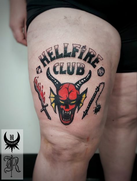 Hellfire Club Tattoo, 27 Club Tattoo, Tattoos Tarot, Tarot Prints, Stranger Things Tattoo, Club Tattoo, Hellfire Club, Gold Coast, Tattoos And Piercings