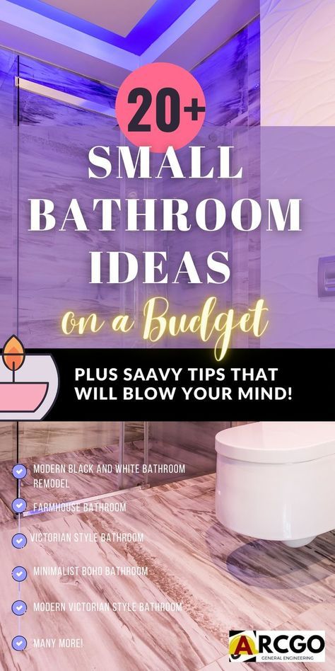 Want to renovate your bathroom but you're on a limited budget? Not to worry! Here we gathered cheap bathroom remodel ideas and easy bathroom makeover ideas that you can easily follow through! Remodeled Bathrooms Ideas, Cheap Bathroom Makeover, Easy Bathroom Makeover, Bathroom Victorian, Modern Victorian Style, Victorian Style Bathroom, Ideas For Small Bathrooms, Cheap Bathroom Remodel, Cheap Bathroom