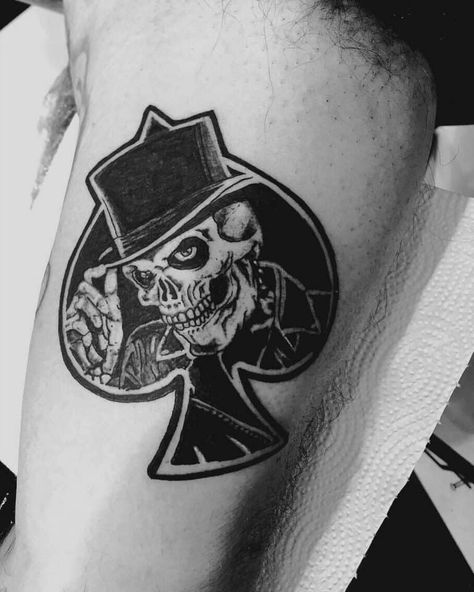 Top 71 Best Ace of Spades Tattoo Ideas - [2020 Inspiration Guide] Aces Of Spades Tattoo, Ace Card Tattoo For Men, Ace Of Spades Tattoo Men, Jack Of Spades Tattoo, Spades Tattoo Design, Ace Of Spades Tattoo Design, Grim Reaper Tattoo Designs, Reaper Tattoo Designs, Card Tattoo Ideas