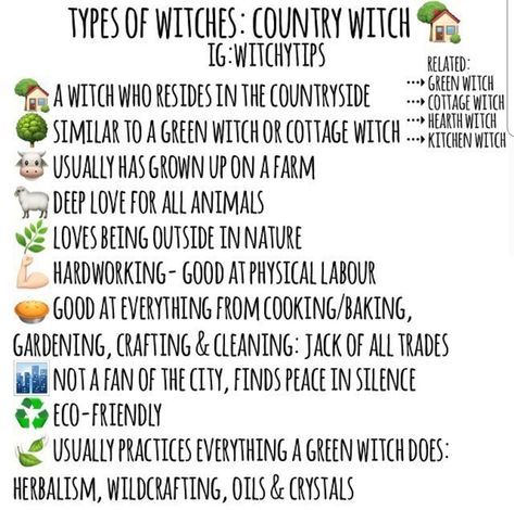 Witchcraft Correspondences, Plant Correspondences Witchcraft, Different Types Of Witches, Mystical Objects, Banishing Correspondences, Country Witch, Paganism Vs Wicca Vs Witchcraft, City Witch, Types Of Witches