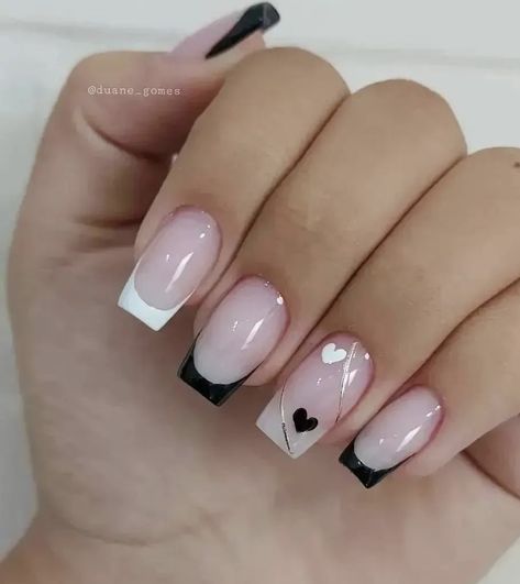 Unghie Nail Art, Finger Nail Art, Fancy Nails Designs, Glitter Gel Nails, Work Nails, Black Nail, Short Acrylic Nails Designs, Pink Acrylic Nails, Pretty Acrylic Nails