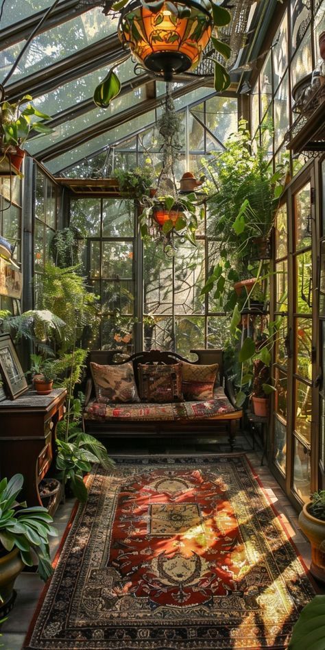 Greenhouse Oasis, Glass Green House, Home Decor And Organization, Victorian Greenhouses, Greenhouse Interiors, Home Greenhouse, Casa Vintage, Organization Inspiration, Sunrooms