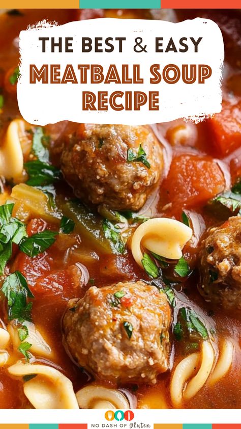 Soup With Meatballs And Spinach, Best Meatball Soup Recipe, Meatball Soup Recipes Crockpot, New Years Soup Recipe, Instant Pot Meatball Soup, Meatball Potato Soup, Italian Meatball Soup Crockpot, Slow Cooker Meatball Soup, Tomato Meatball Soup