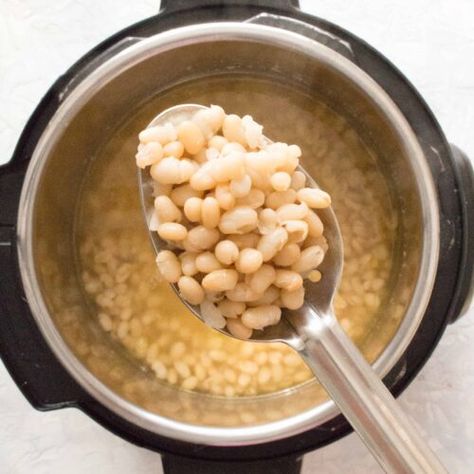 Instant Pot White Beans, Dried Navy Beans, Navy Bean Recipes, Instant Pot Beans Recipe, Pressure Cooker Beans, White Bean Recipes, Beans Beans, Navy Beans, Navy Bean