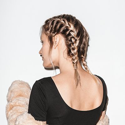 Short Double Braids, French 2 Braids, Double French Braid Short Hair, Medium Length French Braids, Plait Short Hair, Short French Braids, French Braid With Bangs, Hairstyle For Everyday, Double French Braid