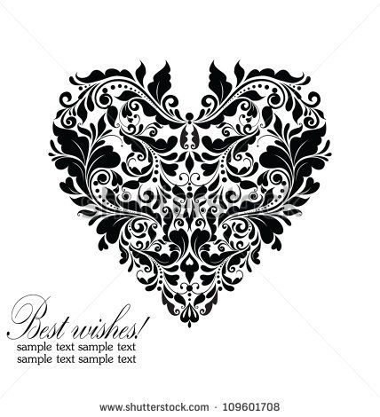 Сватбени и черно и бяло Vector сток снимки, изображения, & Снимки | Shutterstock Beaded Ornaments Diy, Heart Stencil, Laser Design, Black And White Vector, Filigree Heart, Lasercut Design, Beaded Ornaments, Cut Out Design, Vector Stock