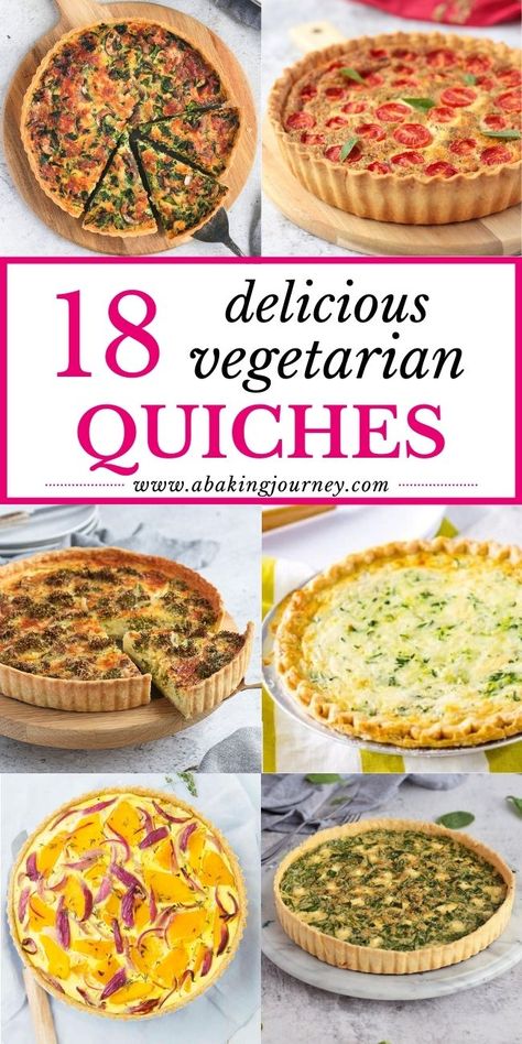 Meatless Quiche, Quish Recipes, Quiches Recipes, Quiche Ideas, Veggie Quiche Recipes, Vegetarian Brunch Recipes, Quiche Recipes Healthy, Vegetable Quiche Recipes, Vegetarian Quiche Recipes