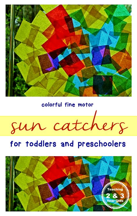 Colorful window art for toddlers and preschoolers from Teaching 2 and 3 Year Olds Tissue Paper Window, Tissue Paper Art, Crafts Storage, Toddler Arts And Crafts, Toddler Art, Toddler Fun, Toddlers And Preschoolers, Window Art, Kid Activities