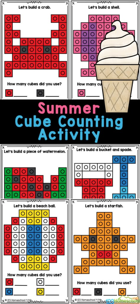 Link Pattern Cards Free Printable, Math Cube Printables, Unifix Pattern Cards Free, Number Cube Activities, Unifix Cube Activities Free Printable, Free Unifix Cube Pattern Cards, Linking Cubes Activities, Math Cube Pattern Cards Free Printable, Math Links Pattern Cards Free Printable