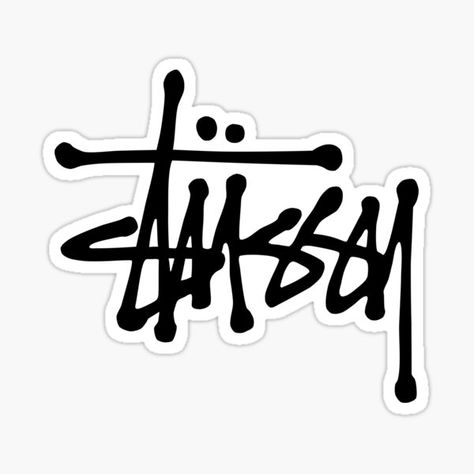 Stussy Stickers | Redbubble Phone Cover Stickers, Stussy Logo, Tipografi 3d, Skate Stickers, Preppy Stickers, Black And White Stickers, Cute Laptop Stickers, Macbook Stickers, Iphone Case Stickers