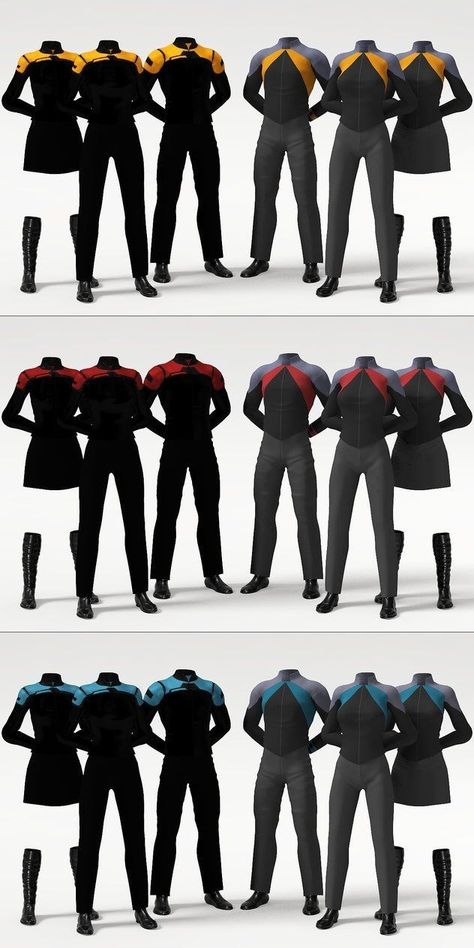 Star Trek Uniforms Female, Star Trek Redesign, Star Trek Oc Art, Star Trek Uniforms Concept, Star Wars Uniforms, Star Trek Oc, Star Trek Clothing, Star Trek Outfits, Sci Fi Uniform