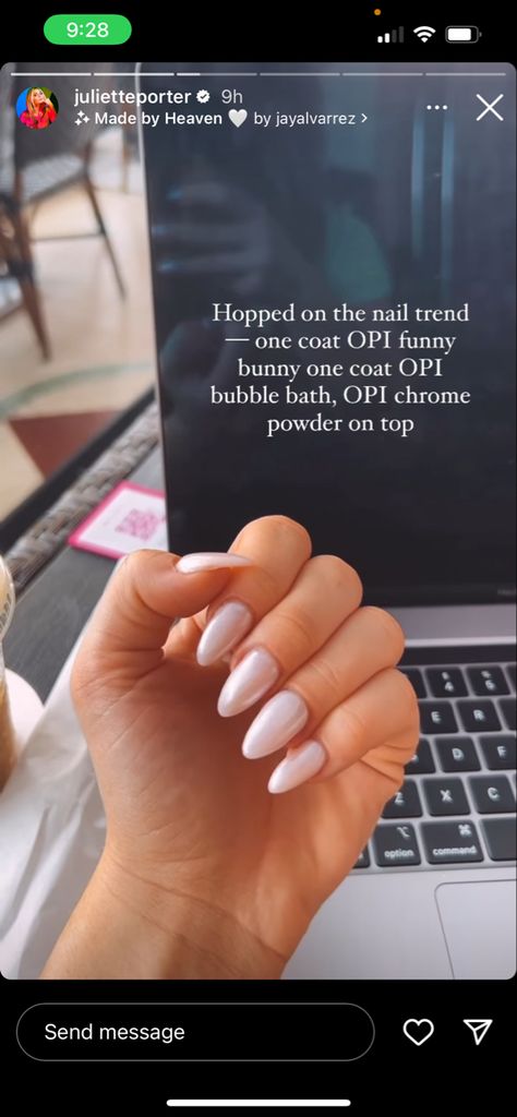 Opi Bubble Bath Dip Powder Nails, Opi Funny Bunny Chrome, Funny Bunny And Bubble Bath Opi Gel Combo, Opi Dip Powder Bubble Bath, Funny Bunny Bubble Bath Chrome Nails, Opi Bubble Bath And Funny Bunny Dip Powder, Opi Bubble Bath French Manicure, Opi Chrome Nails, Bubble Bath Chrome Nails